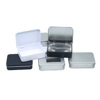 Boîte en étain rectangulaire recyclable - Couleur et logo personnalisés Impression 4 couleurs Emballage cadeau pour clés USB Cartes à thé Mini écouteurs