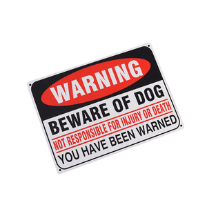 Letrero de advertencia de sabiduría enmadrada en las inversiones: cuidado con los perros, placa de aluminio de 19x26 cm para exteriores/jardín - Product Image 5