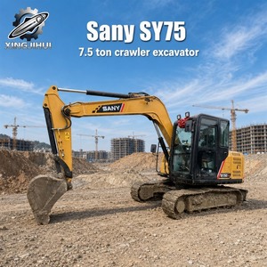 รถขุดขนาดเล็ก Sany Sy75 SY75C ราคาถูก SY135 SY155C มือสอง 7.5 ตัน รถขุดขนาดเล็กมือสอง 7.5 ตัน ขายในจีน - Product Image 1