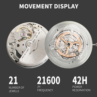 Montre mécanique automatique de luxe sophistiquée avec complication heures sauteuses, cadran étoilé en aventurine, personnalisable avec votre propre logo de marque (OEM/ODM)