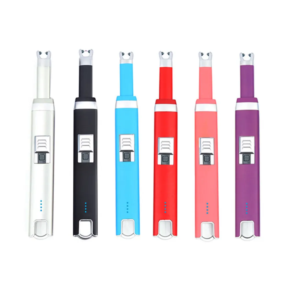 Custom Logo Windproof Electric Rechargeable Arc Usb Torch BBQ Lighter Plasma Candle Lighter