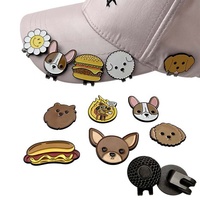 Marqueur de balle de golf personnalisé en émail avec clip de chapeau, broche fantaisie portable avec motifs, technique de sublimation et de moulage métallique