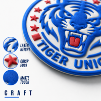 Patch en mousse PU 3D HTV personnalisé, thermocollant, adapté aux équipements sportifs d'extérieur et aux badges de sécurité