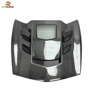 KR-1 stile lucido fibra di carbonio cofano anteriore <span class=keywords><strong>auto</strong></span> con vetro per Chevrolet <span class=keywords><strong>Corvette</strong></span> C7 Z06 carbonio cofano <span class=keywords><strong>auto</strong></span> kit di copertura del motore <span class=keywords><strong>auto</strong></span> - Product Image 1