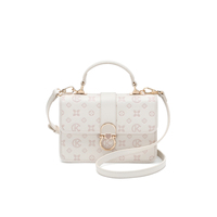 Tas Desainer Mewah Baru Bermotif Monogram, Tas Tangan Wanita dengan Kunci Cincin Hati, Tas Selempang Wanita
