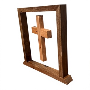 Escultura de Cruz de Madera Minimalista AZ ENTERPRISES, Decoración Religiosa para el Hogar, para Sala de Estar, Regalo para Recién Nacidos, Diseño Art Deco - Product Image 2