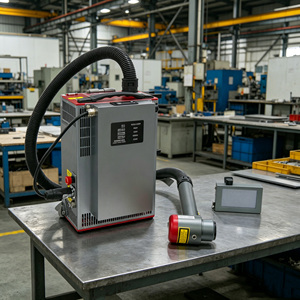 100W Backpack Type Fiber Laser Cleaning Machine Portable Backpack Laser Equipment for Metal Rust <strong>Rem</strong> - Product Image 1