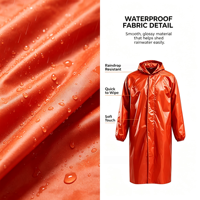 Poncho de pluie réfléchissant en tissu Oxford robuste pour hommes adultes, style coupe-vent une pièce, imperméable de sécurité pour le travail en extérieur