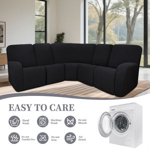 Funda de <span class=keywords><strong>Sofá</strong></span> Impermeable de Alta Calidad con Diseño a Cuadros Negros, Resistente a Arañazos, Elástica, para Uso en Hoteles, Protector de <span class=keywords><strong>Sofá</strong></span> Duradero, Funda para Tapicería - Product Image 5