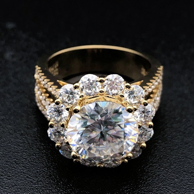 Hot New Fashion Jewelry 925 Sterling Silver Solid Gold Rings Factory Custom Moissanite Lab Diamond Fine Wedding Rings