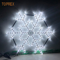 Luces LED Decorativas con Motivo de Copo de Nieve 2D para Exteriores, IP65 Impermeables, Iluminación Navideña para Interiores/Exteriores