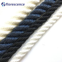 Cordage en nylon marin à 3 brins torsadés, haute résistance, absorbant les chocs, pour amarrage de bateaux