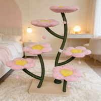 Arbre à chat luxueux et coloré en bois, grand format, avec griffoir en sisal et peluche de qualité supérieure, mobilier pour chat