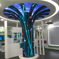 Affichage LED flexible à haute luminosité VORTEX pour intérieur, module P2 souple et pliable pour mur publicitaire commercial en intérieur, supermarché