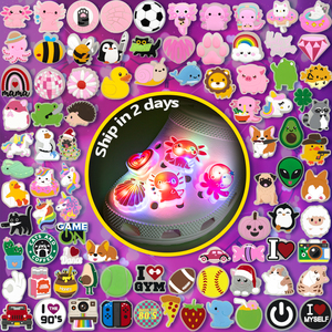 Bán chạy nhất của nhà thiết kế đầy màu sắc dẫn Giày quyến rũ trẻ em sáng lên phụ kiện với các nhân vật hoạt hình phát sáng làm bằng cao su - Product Image 1