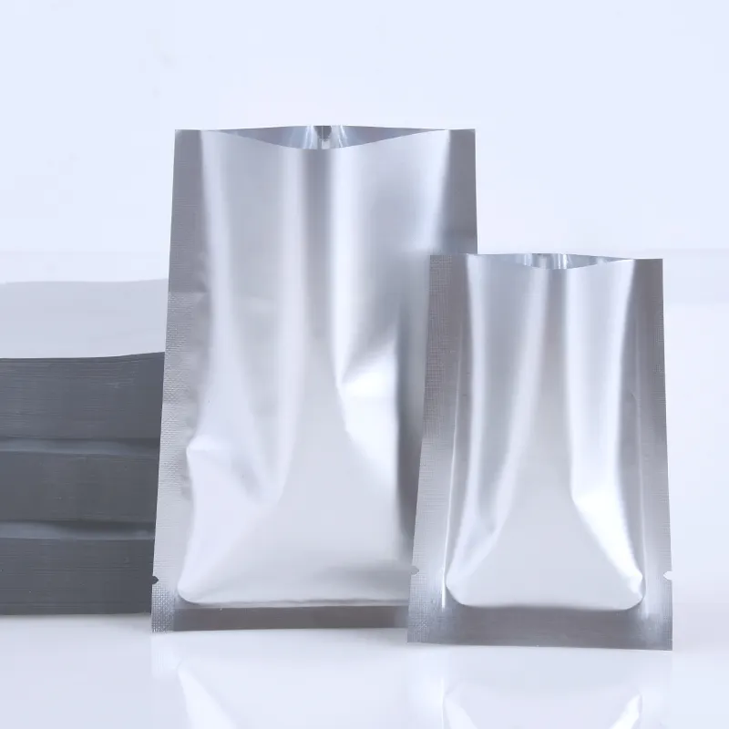 Dumb aluminum flat pocket aluminum foil bag packaging small powder reagent bag three-side sealing bags