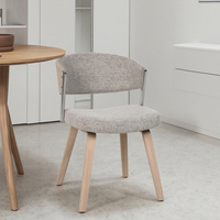 Chaise de salle à manger moderne et durable avec pieds en bois, dossier rembourré, cadre en bois courbé pour salle à manger, chambre à coucher en plein air