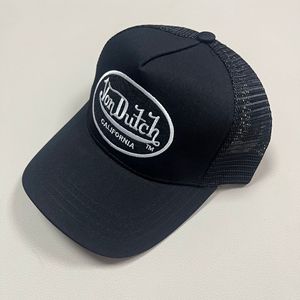 <strong>VON</strong> Nylon Baseball Cap Letter Sun-Protective Mesh Embroidery 6-Panel Adjustable <strong>Dutch</strong> Trucker <strong>Hat</strong> - Product Image 2