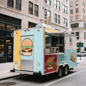 ZZREALLY ZR-Food Trailer <b>Towable</b> Food Trailer with Aluminum and Fiberglass Construction for Outdoor Food Vending - Product Image 3