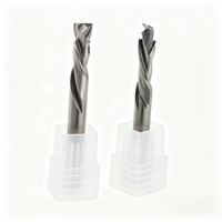 Fraise à spirale composée à 2 cannelures en carbure monobloc pour acrylique, PVC, bois, matériaux composites – Outil de découpe pour routeur CNC