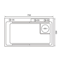 Évier de cuisine TOPHOME moderne rectangulaire en acier inoxydable brossé 304 à cuve unique, à montage sous plan, fait main, avec cascade intelligente, certifié IAPMO CUPC