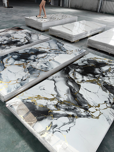 แผ่นหินอ่อนเทียมหินอ่อนสีขาวสำหรับผนังและบอร์ดพลาสติกพีวีซีแบบยืดหยุ่น - Product Image 4