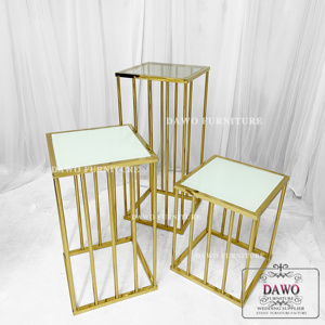 Mesa de pastel de acero inoxidable moderna <span class=keywords><strong>2023</strong></span> con escaparate nuevo diseño para eventos de boda y fiesta para decoraciones de banquetes y bares - Product Image 1