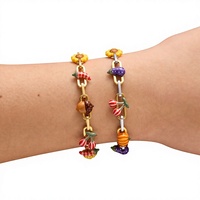 Groothandel RVS Schattige Voedsel Fruit Groente Emaille Uitwisselbare Charm Links voor Paperclip Armband DIY Sieraden Cadeaus