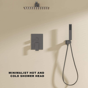 Ensemble de <span class=keywords><strong>douche</strong></span> pluie encastré moderne en acier inoxydable SUS304, système de mitigeur chaud/froid mural pour projets hôteliers de luxe - Product Image 4