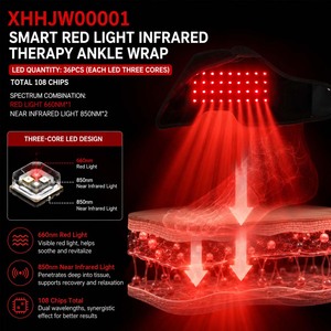 Enveloppe de cheville <span class=keywords><strong>sans</strong></span> <span class=keywords><strong>fil</strong></span> portable avec 36 LED 660nm 850nm <span class=keywords><strong>pour</strong></span> thérapie intelligente par lumière rouge et infrarouge <span class=keywords><strong>pour</strong></span> le soin des pieds et des chevilles - Product Image 3