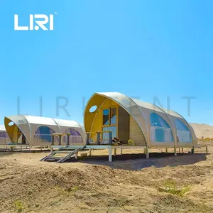 Fabricantes de tendas de glamping em forma de concha de luxo de 4 estações para Resorts