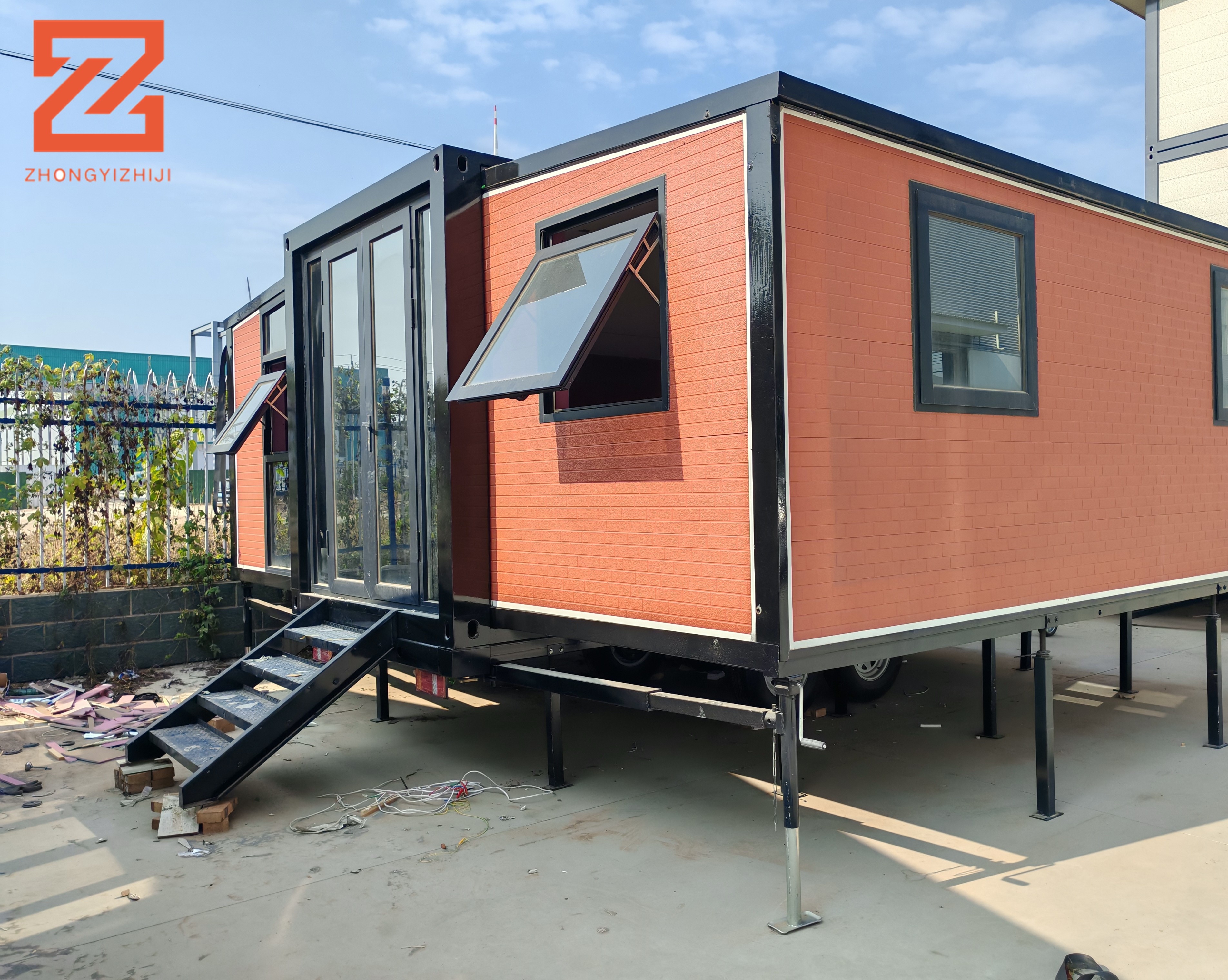 20ft 40ft плоский контейнер с двумя спальнями сборный расширяемый контейнерный дом Трейлер мобильный дом