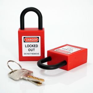 <span class=keywords><strong>Cadenas</strong></span> de sécurité isolé en nylon coloré à <span class=keywords><strong>prix</strong></span> de gros pour vente directe, avec clé maîtresse, codage laser personnalisé et étiquette - Product Image 2