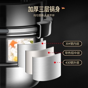 1.6L 2L 304 Acero inoxidable al aire libre portátil olla <span class=keywords><strong>de</strong></span> baja presión cocina Mini olla <span class=keywords><strong>a</strong></span> presión - Product Image 4