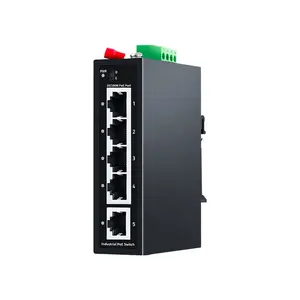 Industrial Gigabit POE Switch 4 Port 100Mbps RJ45 POE Port 1 Port 100M Uplink DIN Network POE Switch Lightning Protection