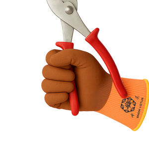 Guantes DE TRABAJO impermeables de seguridad para invierno con Forro cálido cepillado Terry térmico recubierto de látex - Product Image 6