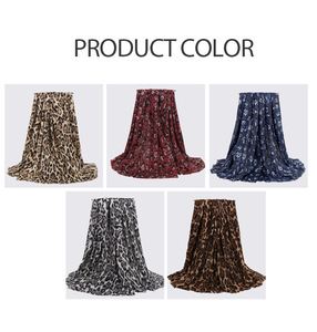 Warm Leopard Print Scarf for Women Wool Blend 70x180cm Soft Cozy Winter Shawl Animal Pattern Fashion Wrap Long Autumn Scarf - Product Image 5