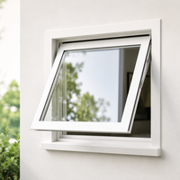 Ventana Abatible de Aluminio con Rotura de Puente Térmico Certificada CE, Ventana con Doble Acristalamiento, Resistente al Viento y al Agua, para Reemplazo en Viviendas