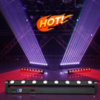 Barre LED 8x10W Barre de faisceau LED mobile RGBW 4in1 Barre de faisceau Rgbw à 8 yeux Led Lyre Disco Eclairage de scène