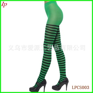 Bas cuissardes rayés violets pour femmes, accessoire de costume d'Halloween en tricot transparent LPCS014 - Product Image 2