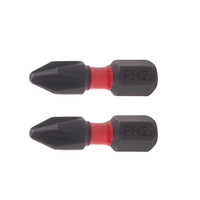 Jeu de tournevis cruciformes électriques Ph2 à tête cruciforme magnétique 25mm Foret noir multifonctionnel de qualité industrielle OEM personnalisable
