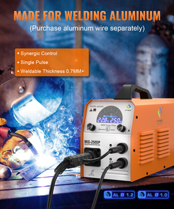 Máquina de Soldadura <span class=keywords><strong>HITBOX</strong></span> 5 en 1 de Aluminio MIG250DP MIG CO2 MIX Gas, Nueva <span class=keywords><strong>Inversora</strong></span> de 220V para Construcción, Elevación, TIG, MMA, ARC, Sin Gas - Product Image 4