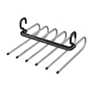 Pant <b>Hanger</b> Multi Layer <b>Space</b> <b>Saving</b> Hook Type Clothing Organizer Minimalist Style Platinum Black Gold Green Gold - Product Image 5