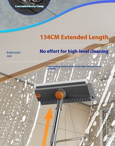 3 in 1 Multifunction Scrape Cleaning Brush Rotating Long Handle <b>Tile</b> Brush for Cleaning Wall Corner Patio <b>Bathroom</b> Tub <b>Tile</b> - Product Image 5