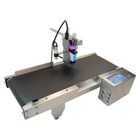 Impresora de inyección de tinta en línea Yaomatec de 12.7 mm, portátil, económica, con transportador integrado para imprimir logotipos, fechas, en papel, botellas, cartón.
