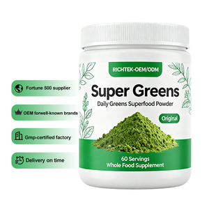 Màu xanh lá cây siêu bột siêu xanh bột thảo dược bổ sung xanh bổ sung hữu cơ số lượng lớn Superfood lúa mạch lúa mì cỏ bột - Product Image 2