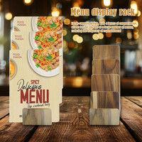 Exhibidor de Folletos Personalizado, Soporte de Madera de 4 Niveles para Revistas, Tarjetas de Felicitación y Catálogos