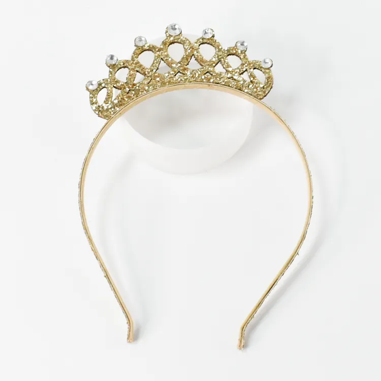 Kids Headbands Cute Princess Crown Headband Glitter Hair Accessories For Kids Headwrap Hair Hoop Princess Headband