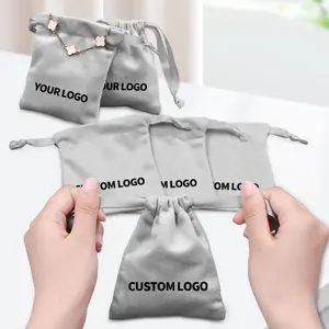 Bestpackaging preço barato veludo jóias bolsas algodão bolsa para jóias embalagens jóias sacos com logotipo personalizado