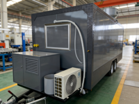 Nouvelle remorque de restauration rapide en acier inoxydable, cuisine mobile, four à pizza, grill, équipement pour glaces, bonbons, chips - résistant à la rouille, usage commercial
